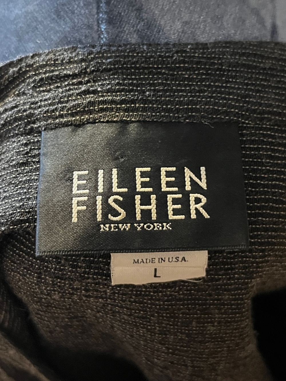 Vintage Eileen Fisher Dark Charcoal Long Sleeve Wool Blend Skirt Set - Picture 8 of 10